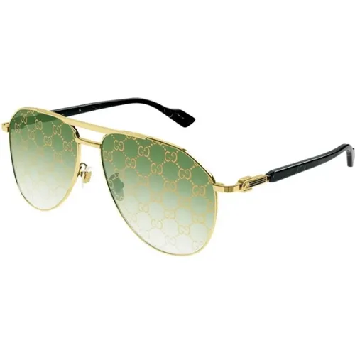 Gold Grüne Sonnenbrille Gg1220S - Gucci - Modalova