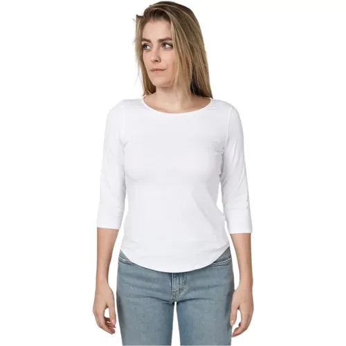 Weiches Weißes T-Shirt , Damen, Größe: 2XL - Le Tricot Perugia - Modalova