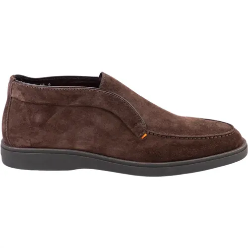 Slip-On Flat Shoes , male, Sizes: 6 UK, 8 UK, 9 1/2 UK, 11 1/2 UK, 8 1/2 UK, 10 UK, 7 UK, 6 1/2 UK, 9 UK, 7 1/2 UK - Santoni - Modalova