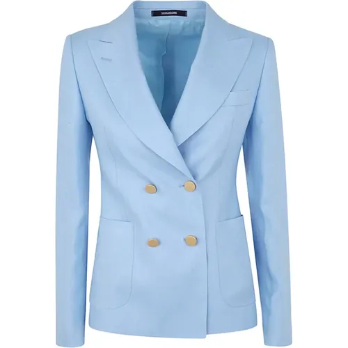 Sophisticated Double Breasted Blazer and Shorts Suit , female, Sizes: M - Tagliatore - Modalova