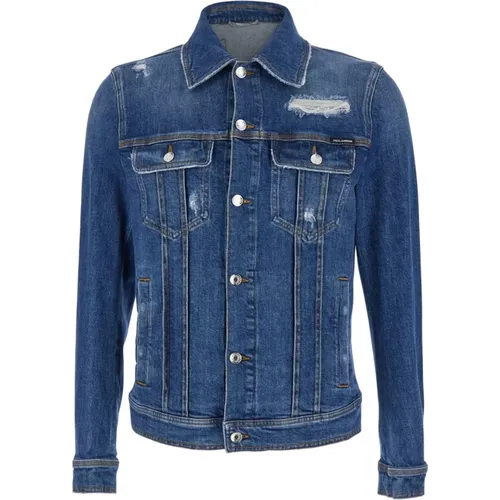 Denim Jacket for Men , male, Sizes: L, XL - Dolce & Gabbana - Modalova