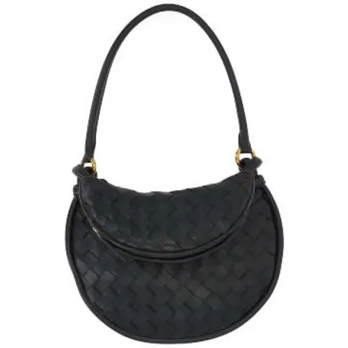Intrecciato Leather Hobo Bag with Gold Hardware , female, Sizes: ONE SIZE - Bottega Veneta - Modalova