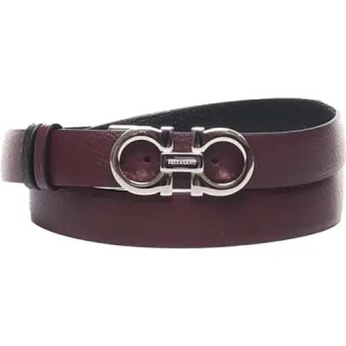 Gancini Leather Belt , female, Sizes: 90 CM, 100 CM, 80 CM - Salvatore Ferragamo - Modalova