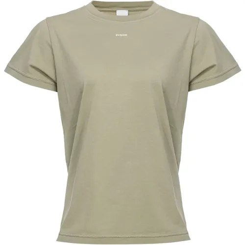 Basic Jersey Logo T-Shirt , female, Sizes: M, L, XS, S - pinko - Modalova