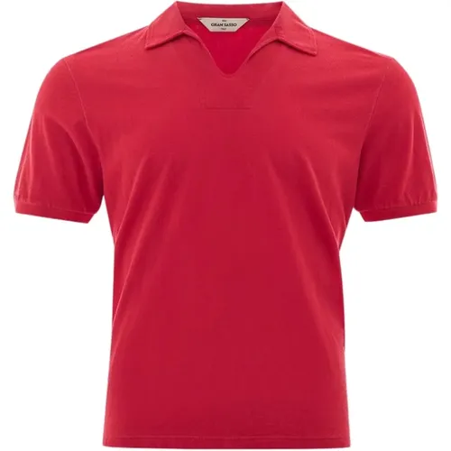 Elegantes Fuchsia Seiden-Poloshirt - Gran Sasso - Modalova