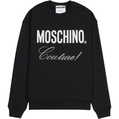 Crystal Logo Fashion Sweatshirt , female, Sizes: XL - Moschino - Modalova