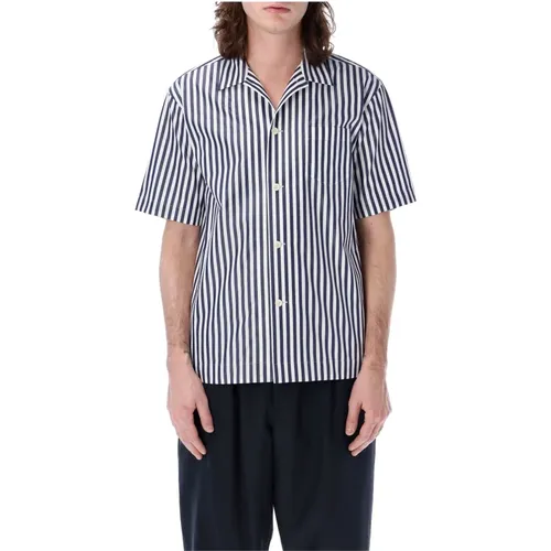 Stripes Poleline Short Sleeve Shirt , male, Sizes: M, S - Sacai - Modalova