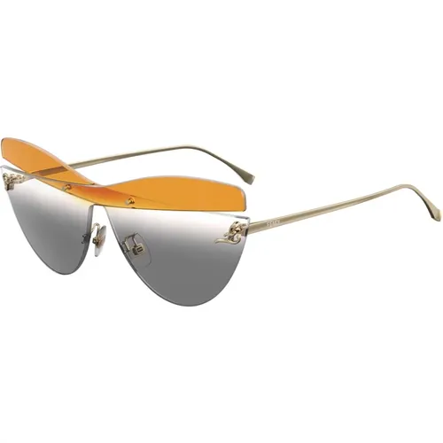 Gold/Orange Grey Sunglasses Karligraphy FF 0400/S,Gold/Red Brown Sunglasses Karligraphy FF 0400/S - Fendi - Modalova