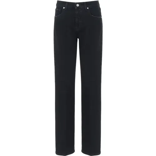 Schwarze Denim Straight Leg Jeans , Damen, Größe: W31 - Nine In The Morning - Modalova