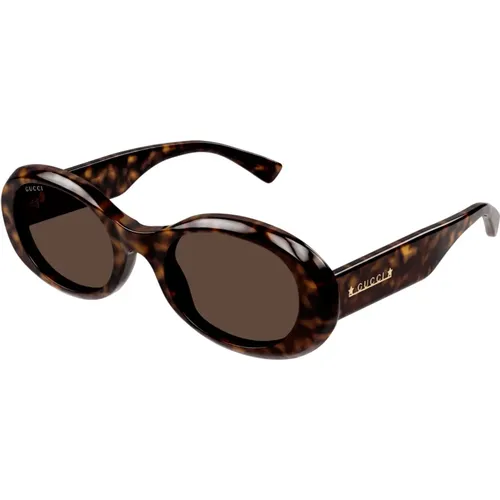 Havana Sunglasses, versatile and stylish , female, Sizes: 52 MM - Gucci - Modalova