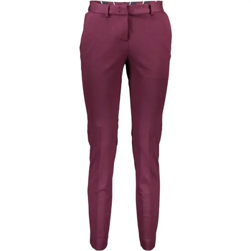 Womens Violet Trousers, 4-Pocket, Logo , female, Sizes: 2XS L32, XL L32 - Gant - Modalova