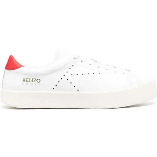 Men`s Low Top Leather Sneakers , male, Sizes: 10 UK, 11 UK, 8 UK, 7 UK - Kenzo - Modalova