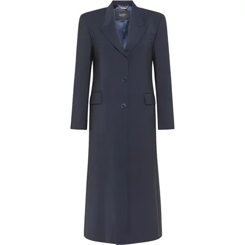 Blauer Mantel , Damen, Größe: M - Seventy - Modalova