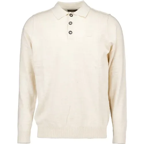 Clifden Polo Sweaters in Cream , male, Sizes: 2XL, XL - Butcher of Blue - Modalova