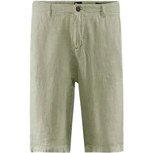 Linen Bermuda Shorts , male, Sizes: W30, W38, W32, W31, W34, W33 - BomBoogie - Modalova