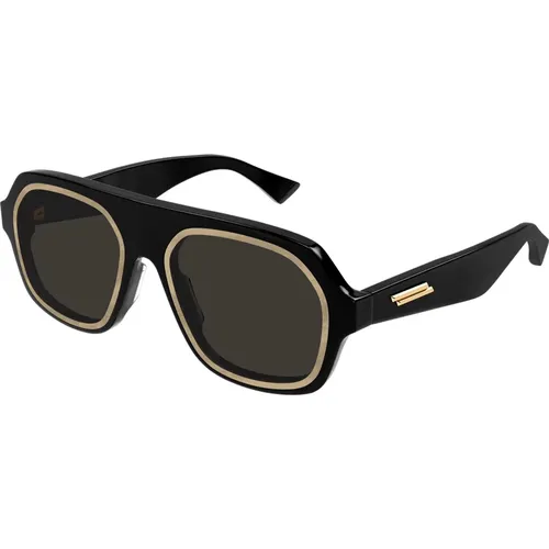 Intrecciato Aviator Sunglasses , unisex, Sizes: 53 MM - Bottega Veneta - Modalova