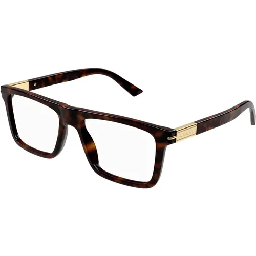 Stilvolle Brillenfassungen in Havana-Farbe , unisex, Größe: 56 MM - Gucci - Modalova