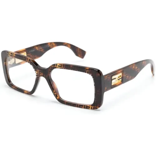 Rote Optische Brille, Alltagsstil , Damen, Größe: 53 MM - Fendi - Modalova