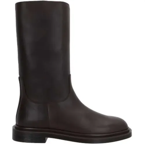Dark Leather Pull-On Boots , female, Sizes: 4 1/2 UK, 8 UK, 7 UK, 4 UK, 3 UK, 5 UK - The Row - Modalova