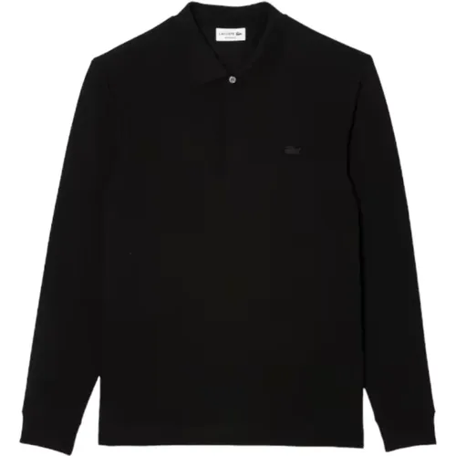 Elegantes Langarm-Polo-Shirt Schwarz - Lacoste - Modalova