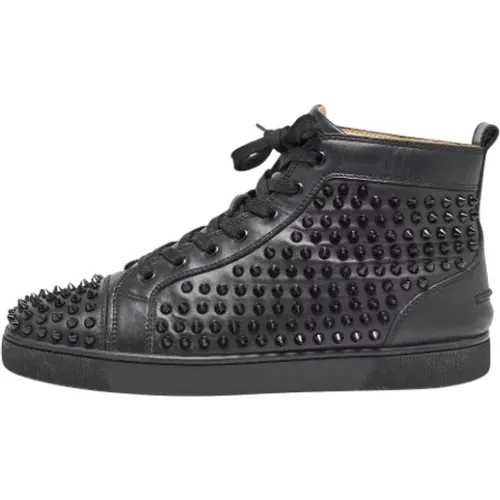 Pre-owned Leather sneakers , male, Sizes: 9 UK - Christian Louboutin Pre-owned - Modalova