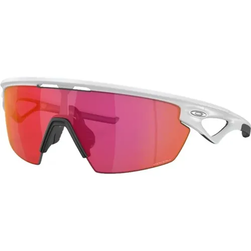 Weiße Matte Sonnenbrille mit Verspiegelten Gläsern - Oakley - Modalova