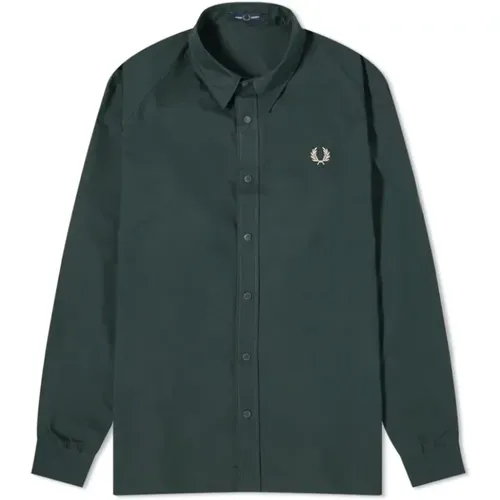 Raglan Overshirt in Cotton-Polyester Blend , male, Sizes: S, M, L - Fred Perry - Modalova