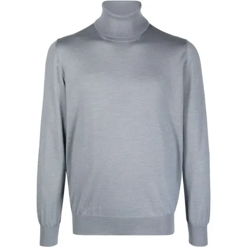 Luxury Cashmere Silk Turtleneck , male, Sizes: L - Barba - Modalova