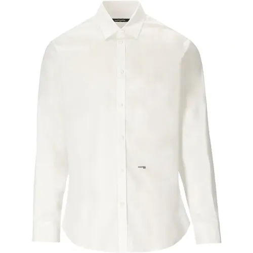 Locker geschnittenes weißes T-Shirt mit Logo-Print , Herren, Größe: XL - Dsquared2 - Modalova