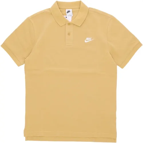 Gold/Weiß Polo Matchup Streetwear Shirt , Herren, Größe: S - Nike - Modalova