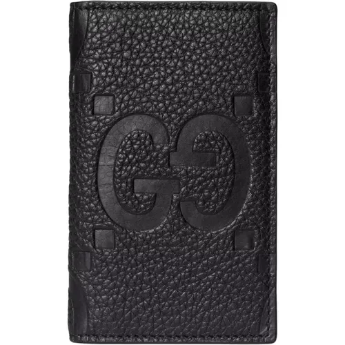 Luxury Leather Card Holder Wallet , male, Sizes: ONE SIZE - Gucci - Modalova