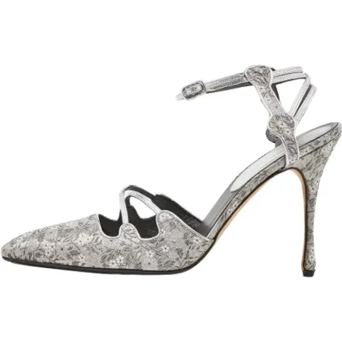 Pre-owned Leather heels , female, Sizes: 7 1/2 UK - Manolo Blahnik Pre-owned - Modalova