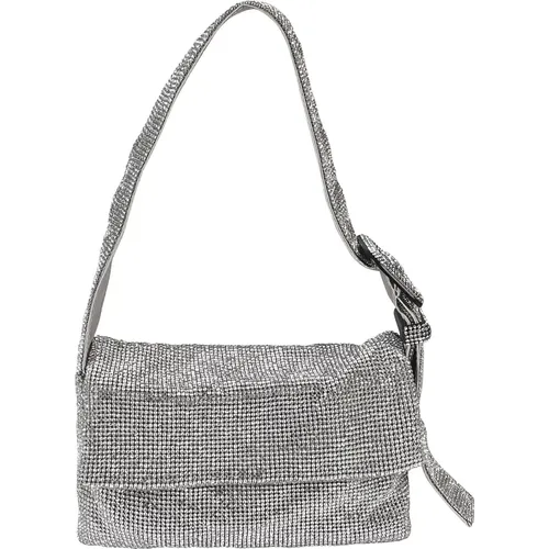 Crystal Embellished Rectangle Shoulder Bag , female, Sizes: ONE SIZE - Benedetta Bruzziches - Modalova