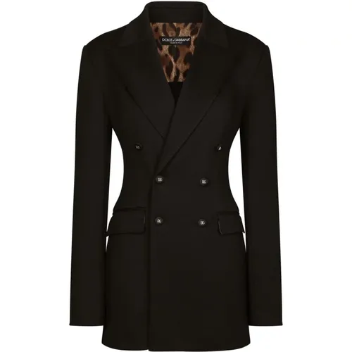 Double-Breasted Jacket , female, Sizes: 2XL, XL - Dolce & Gabbana - Modalova