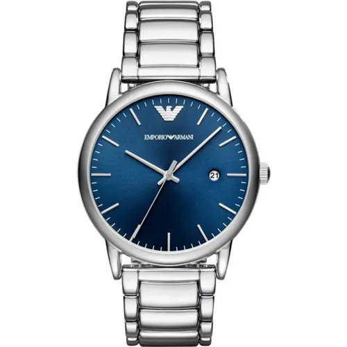 Elegant and Functional Quartz Watch with Blue or Azure Dial , unisex, Sizes: ONE SIZE - Emporio Armani - Modalova