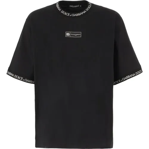 Casual Baumwoll T-Shirt , Herren, Größe: XS - Dolce & Gabbana - Modalova