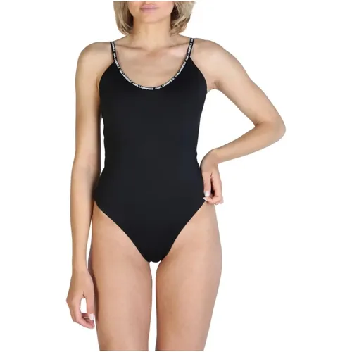 Einfarbiger Badeanzug mit Logo-Detail , Damen, Größe: XS - Karl Lagerfeld - Modalova
