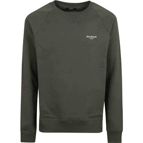 Grüner Crew Neck Sweatshirt Aw24 - Balmain - Modalova