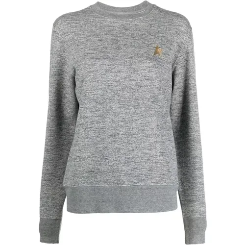 Grey Cotton Sweatshirt - Women`s Casual Fashion , female, Sizes: M - Golden Goose - Modalova