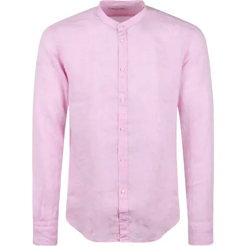 Linen Mandarin Collar Shirt , male, Sizes: XS, S, L, 2XL, M - Brian Dales - Modalova