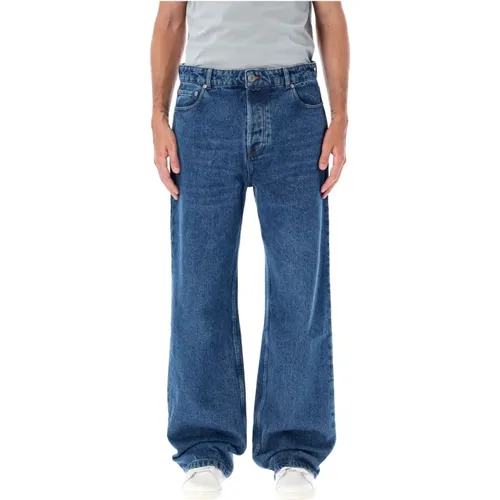 Blaue Gebrauchte Große Passform Jeans , Herren, Größe: W34 - Ami Paris - Modalova