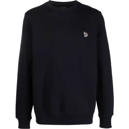 Zebra Cotton Sweatshirt Navy , male, Sizes: 2XL, L, S, M - Paul Smith - Modalova