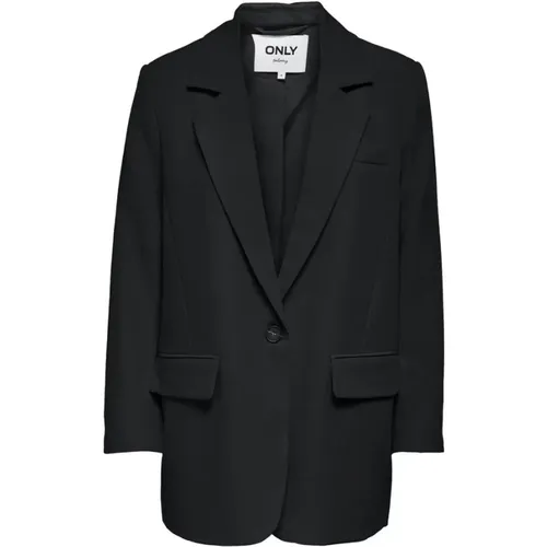 Schwarzer Oversize-Blazer , Damen, Größe: S - Only - Modalova