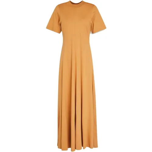 Elegant Camel Maxi Dress , Damen, Größe: M - Loulou Studio - Modalova