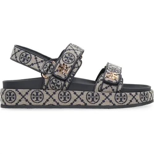 Jacquard Fabric Platform Sandals , female, Sizes: 7 UK - TORY BURCH - Modalova