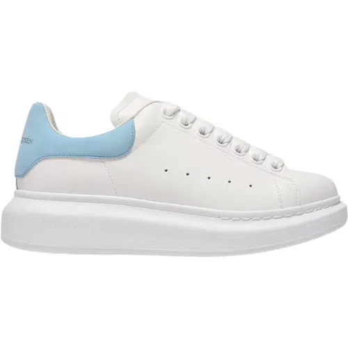 Powder Blue Leather Oversized Sneakers , female, Sizes: 2 UK, 8 UK, 7 UK - alexander mcqueen - Modalova