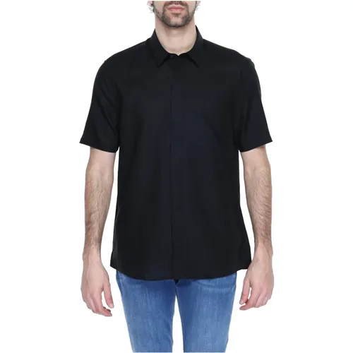 Short Sleeve Linen Blend Shirt , male, Sizes: S, XL, L, XS, 2XL, 3XL, M - Antony Morato - Modalova