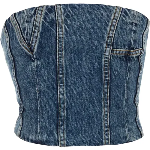 Stylisches Denim-Top , Damen, Größe: S - Amiri - Modalova