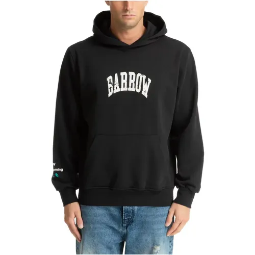 Gemustert Logo Tasche Hoodie , Herren, Größe: M - BARROW - Modalova