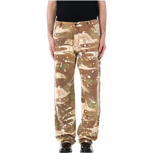 Mens Clothing Trousers Military Green Ss24 , male, Sizes: L, M - Msgm - Modalova